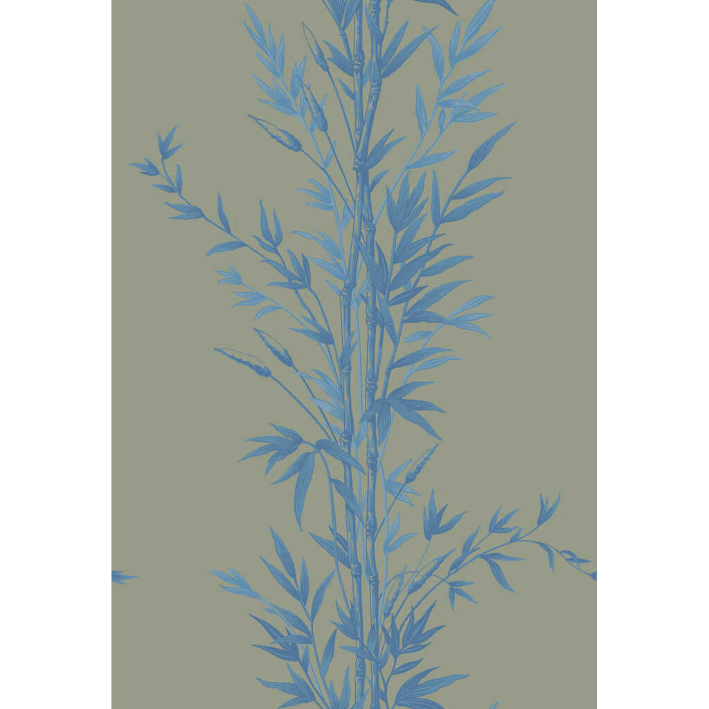 Bamboo - Blue On Khaki