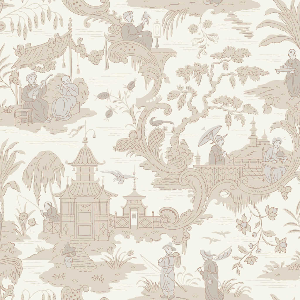 Chinese Toile - Neutral - COLE & SON Wallpaper
