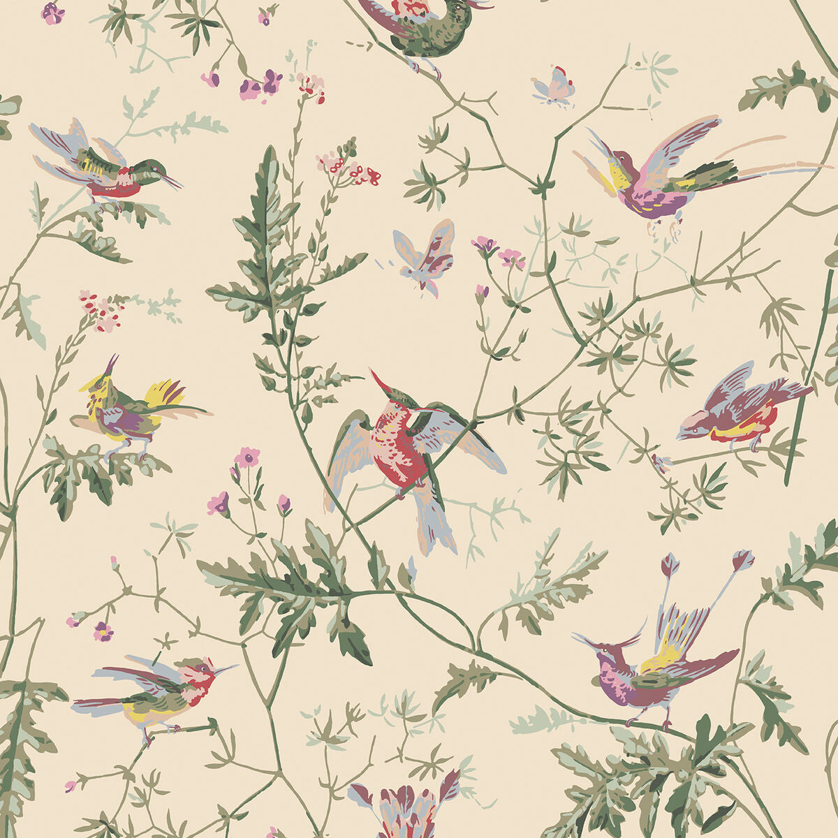 Hummingbirds - Original Multi-Colour - Cole & Son Wallpaper