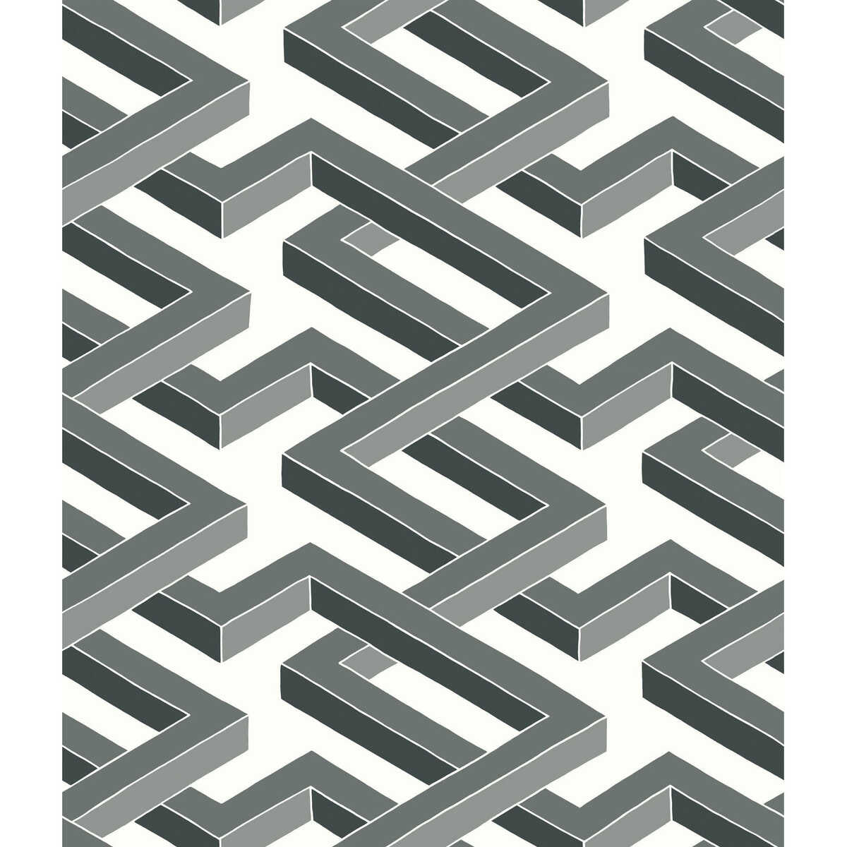Luxor - Black And White - COLE & SON Wallpaper