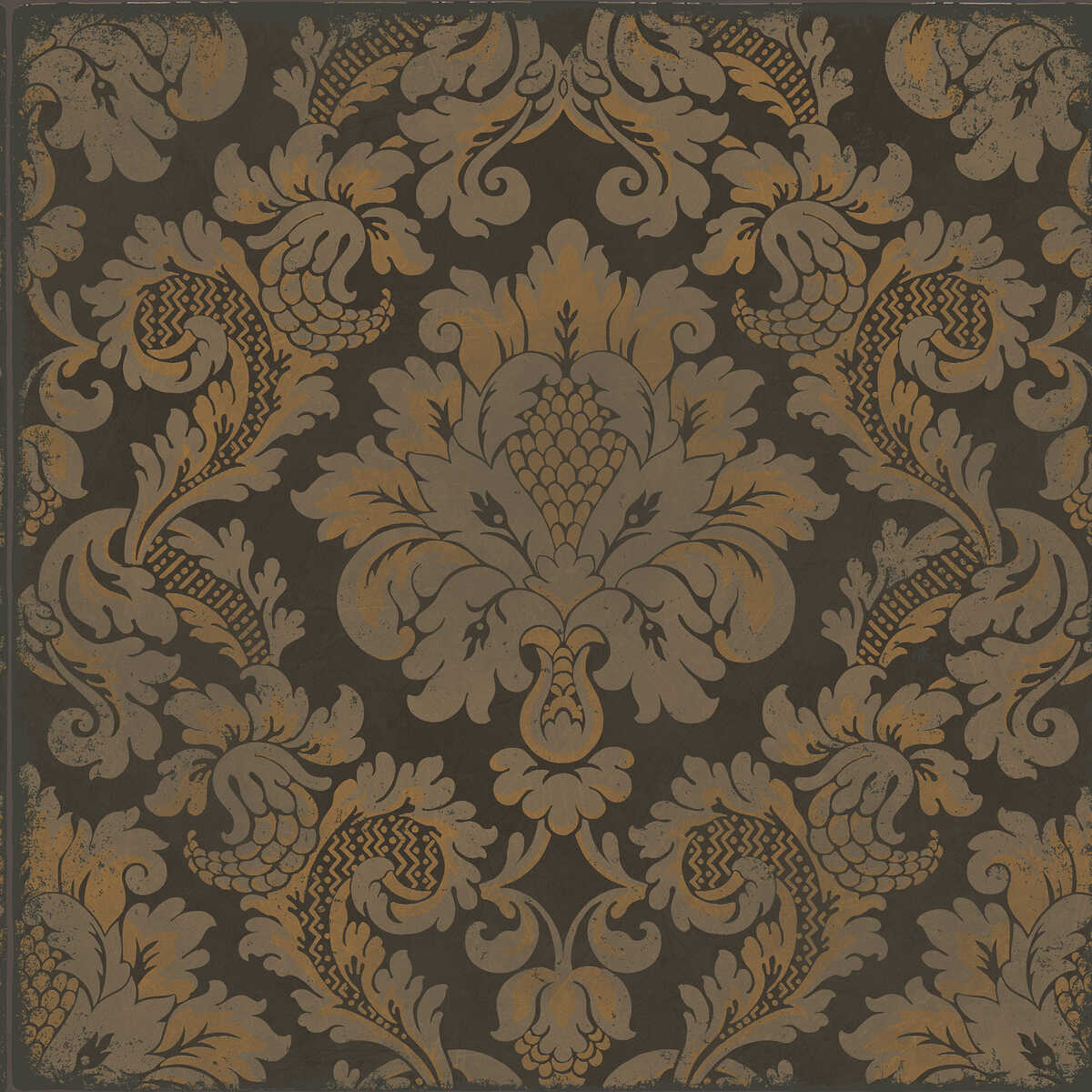 Stravinsky - Charcoal & Bronze - COLE & SON Wallpaper