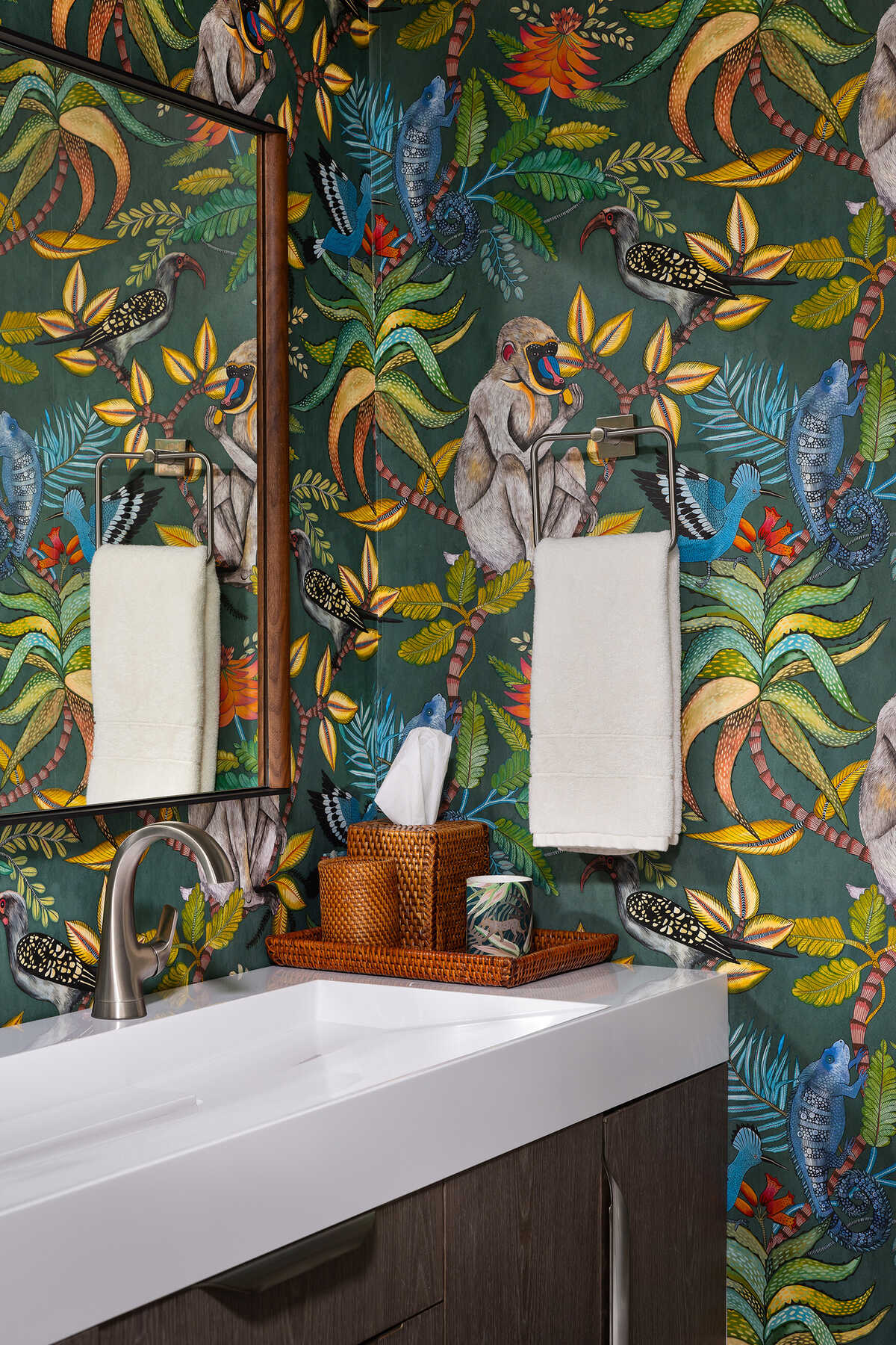 Savuti - Dark Petrol Multi - COLE & SON Wallpaper