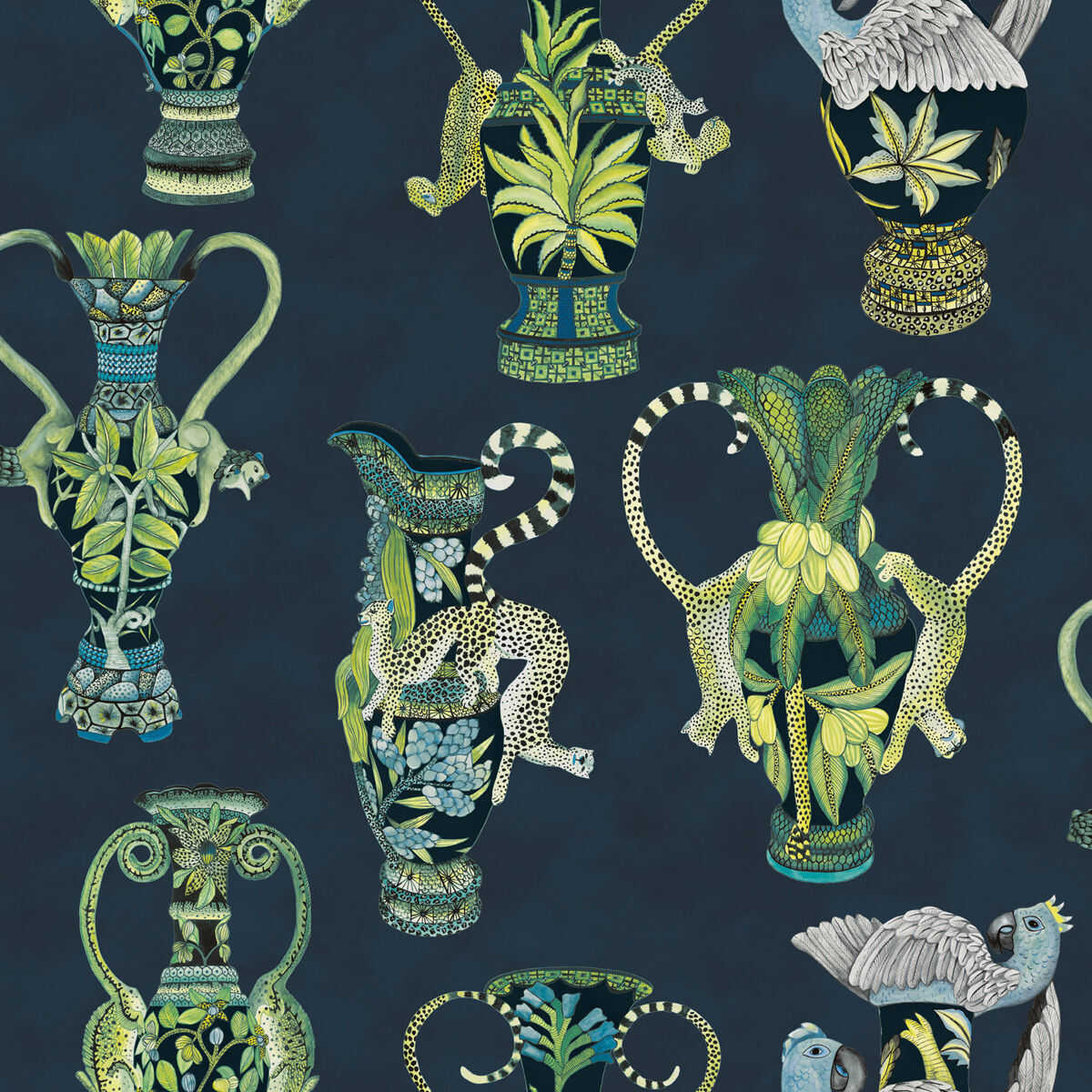 Khulu Vases - Midnight - COLE & SON Papel pintado