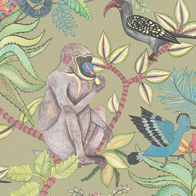 Savuti - Khaki Multi - COLE & SON Wallpaper