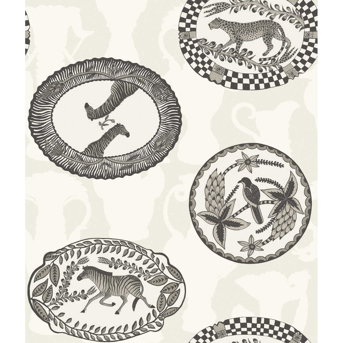 Matrinah - Black & White - COLE & SON Wallpaper