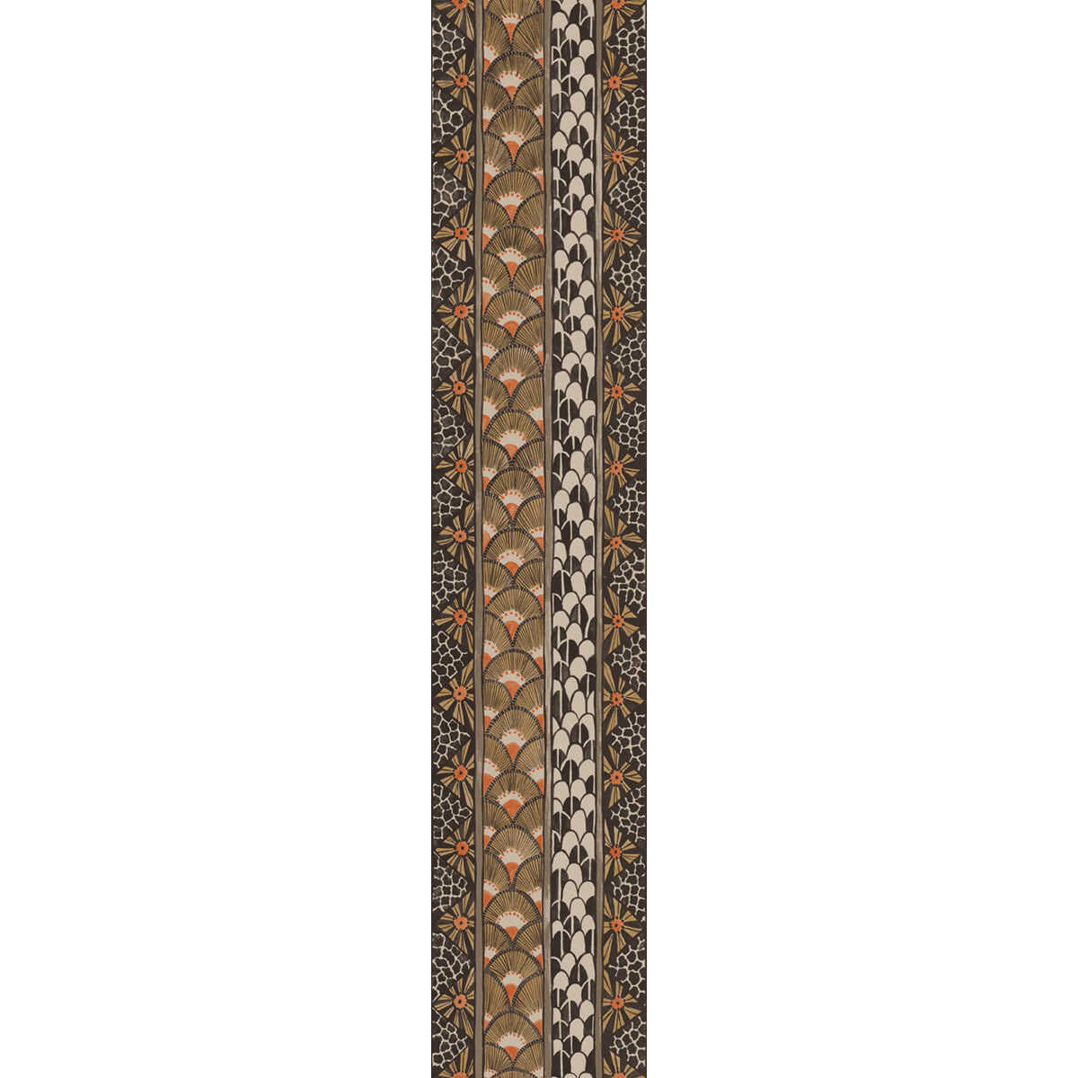 Ardmore Border - Black & Burnt Orange - COLE & SON Wallpaper