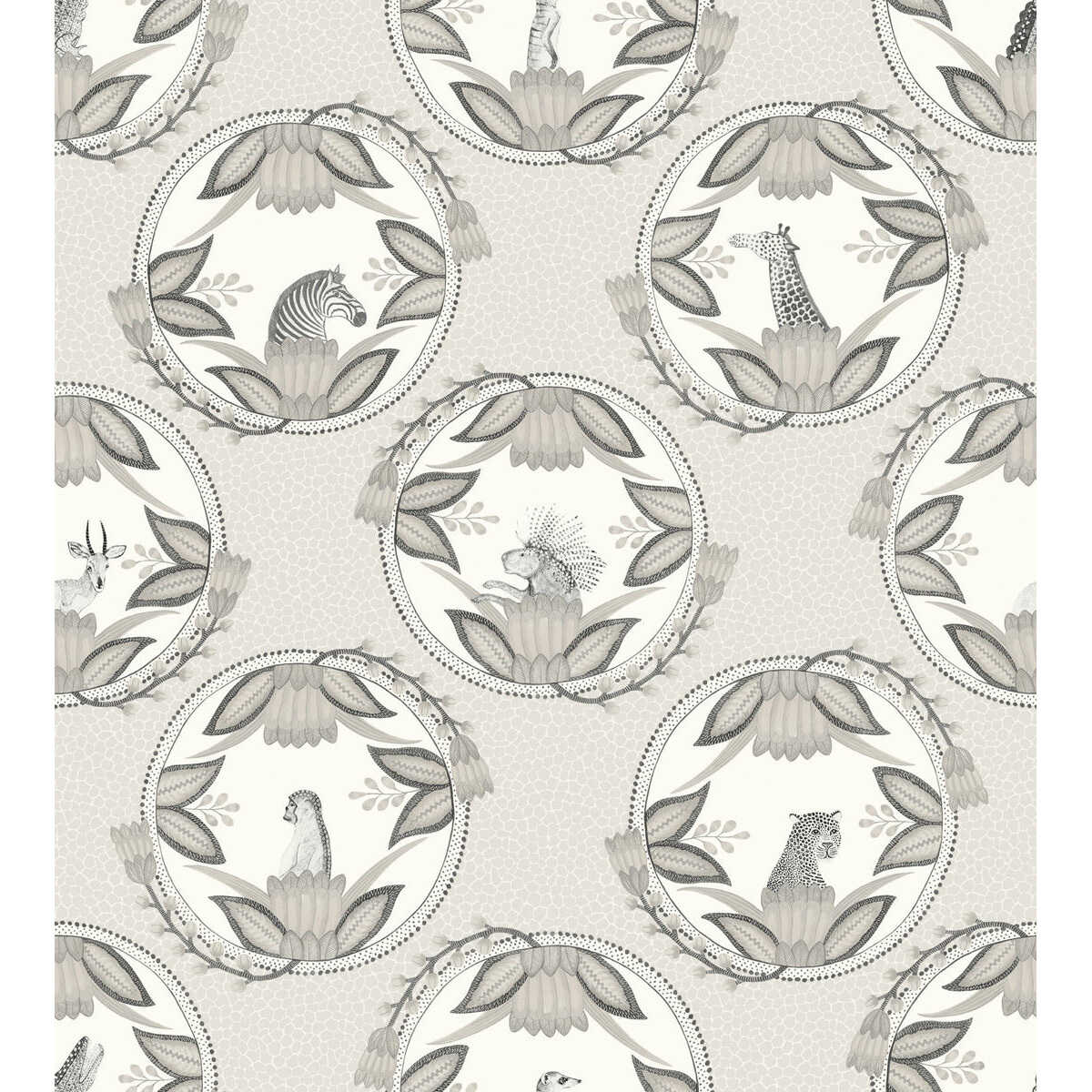 Ardmore Cameos - Grey - COLE & SON Wallpaper