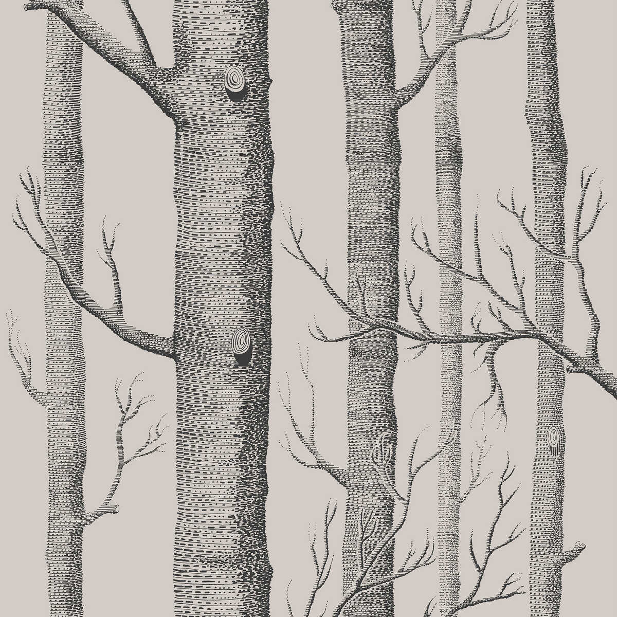 Woods - Linen/Charcoal - Cole & Son Wallpaper