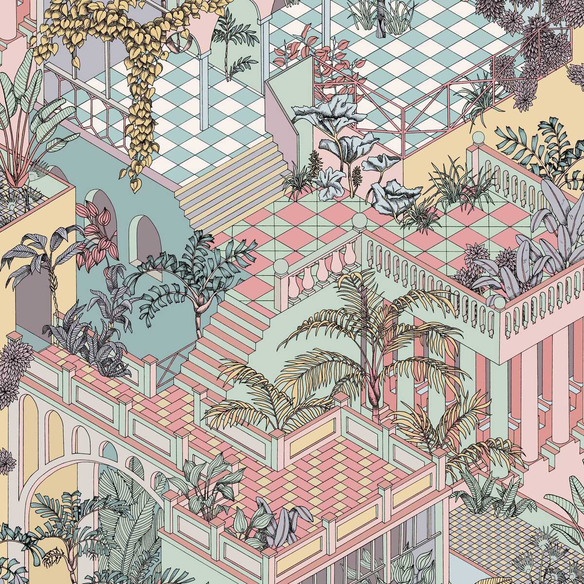 Miami - Pastel - COLE & SON Wallpaper