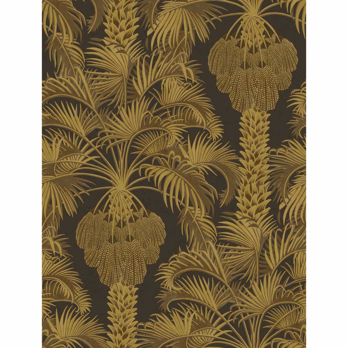 Hollywood Palm - Charcoal & Gold - COLE & SON Papel pintado