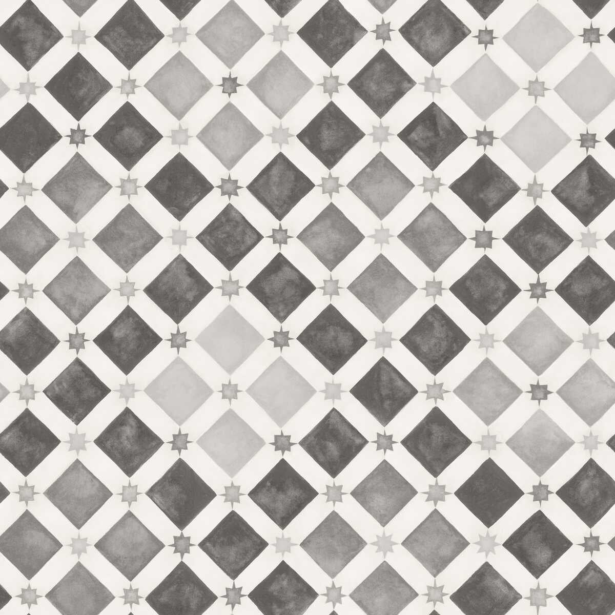 Zellige - Soot & Snow - COLE & SON Wallpaper