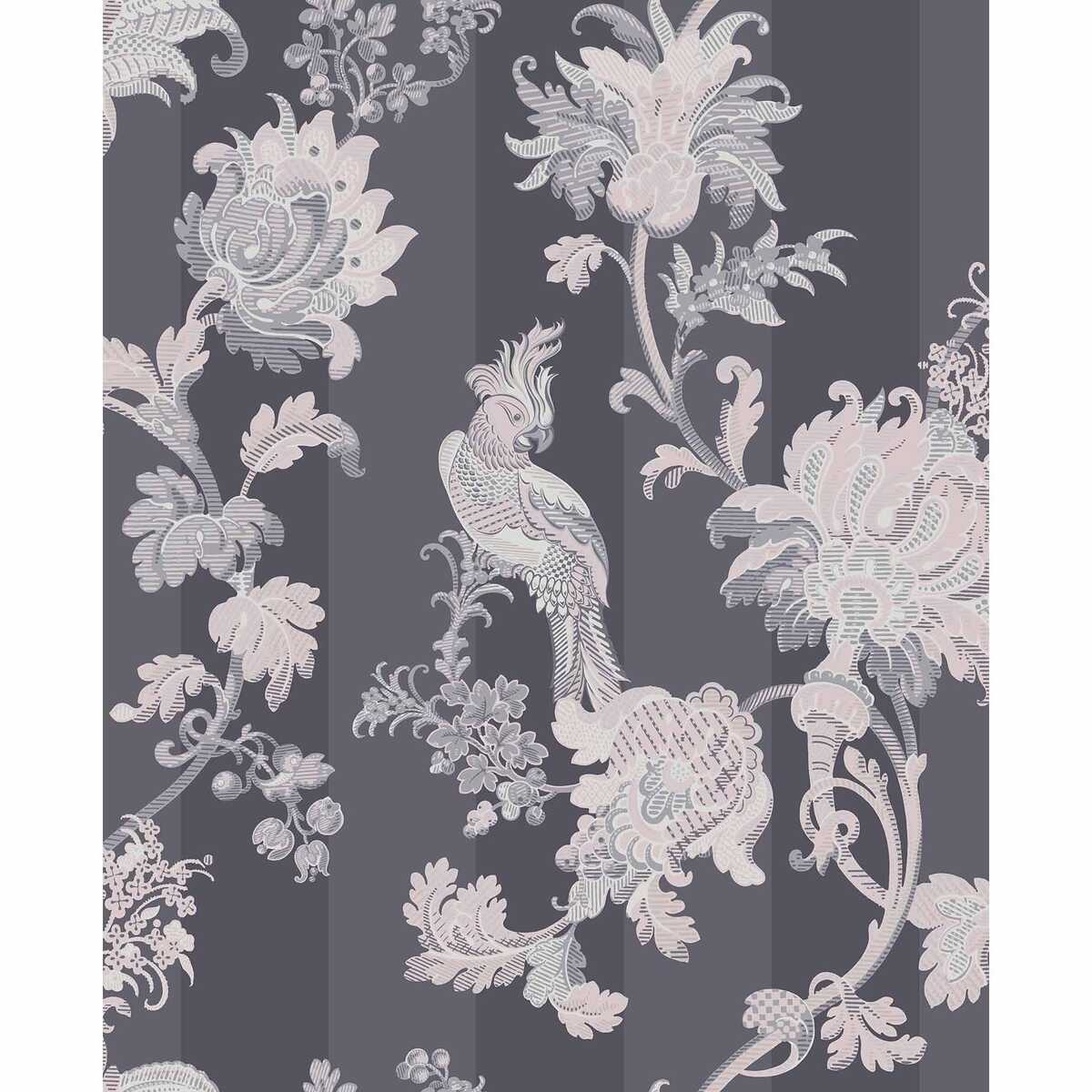 Zerzura - Slate Grey & Blush Pink - COLE & SON Wallpaper