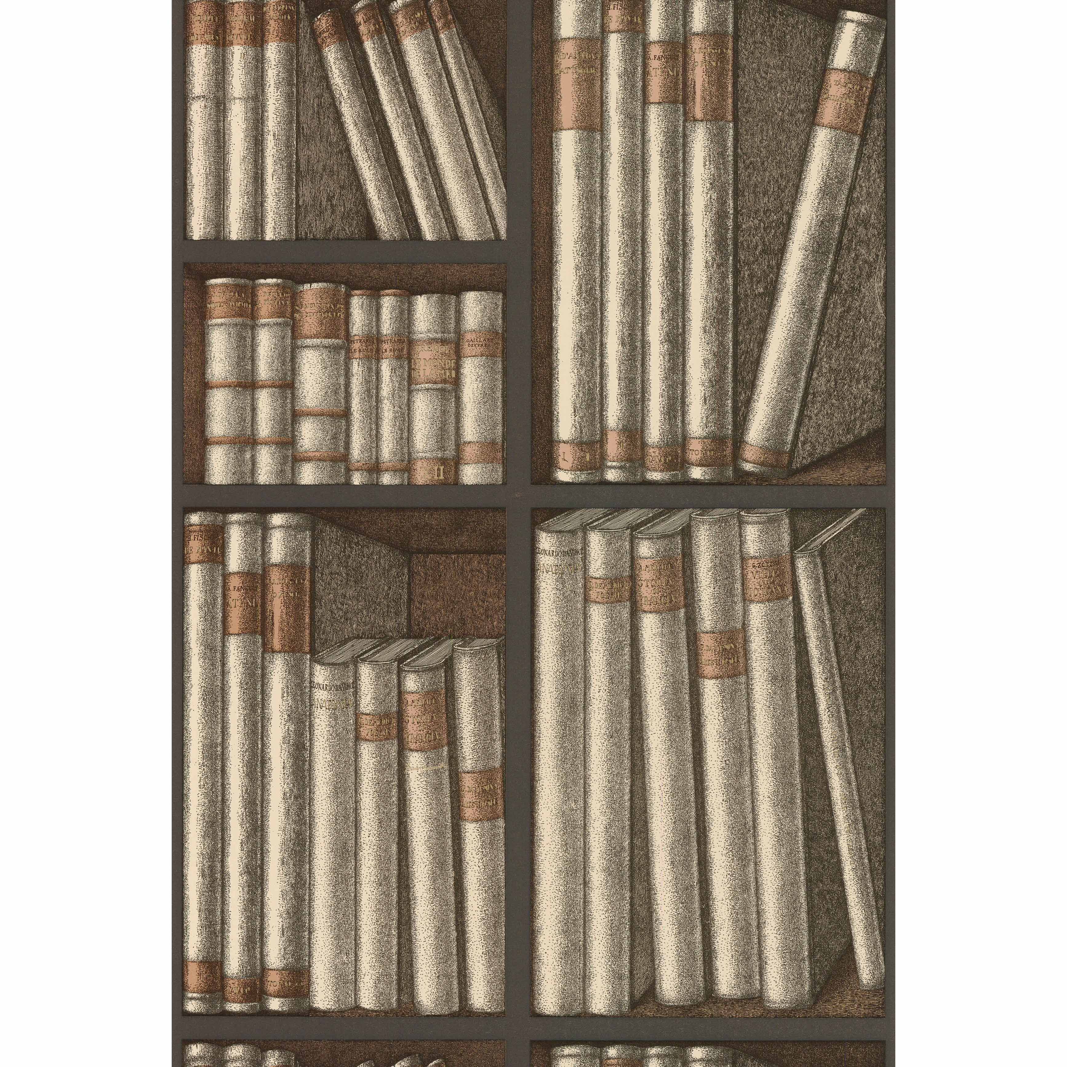 Ex Libris - Oat/Charcoal - Cole & Son Wallpaper