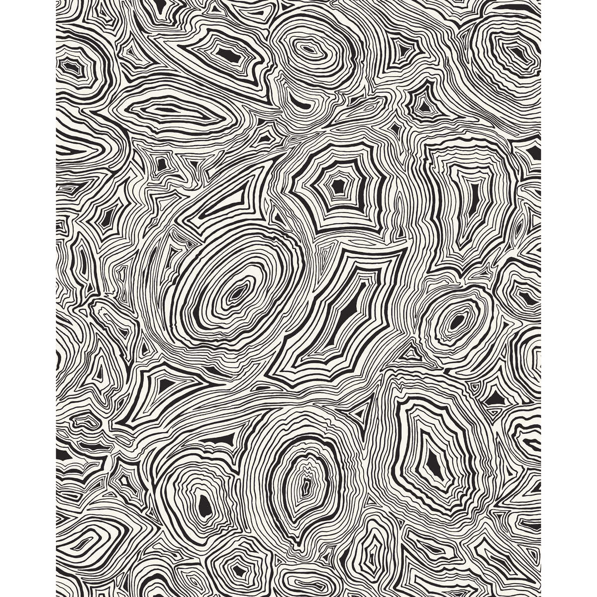 Malachite - White/Black - Cole & Son Wallpaper