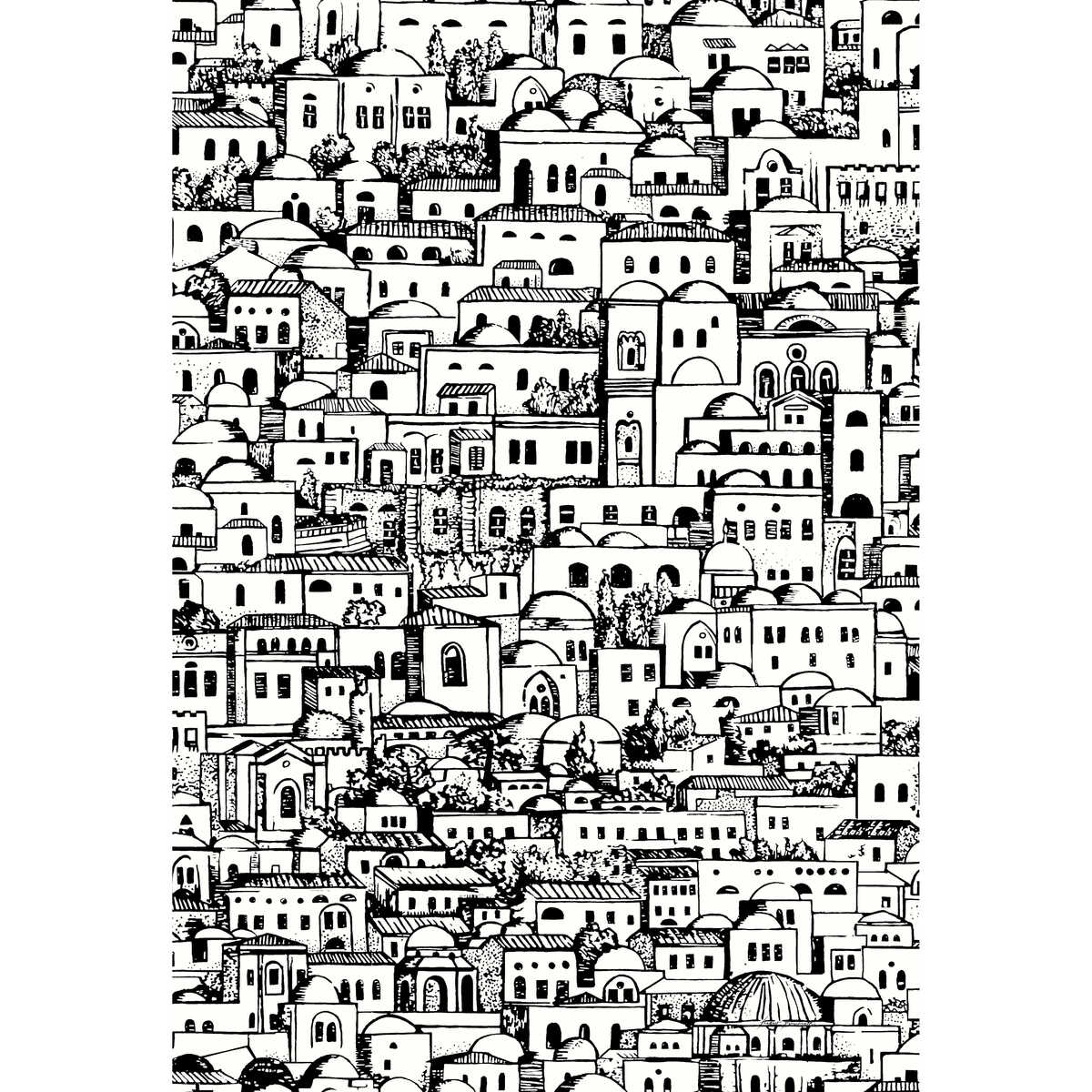 Mediterranea - White/Black - Cole & Son Wallpaper