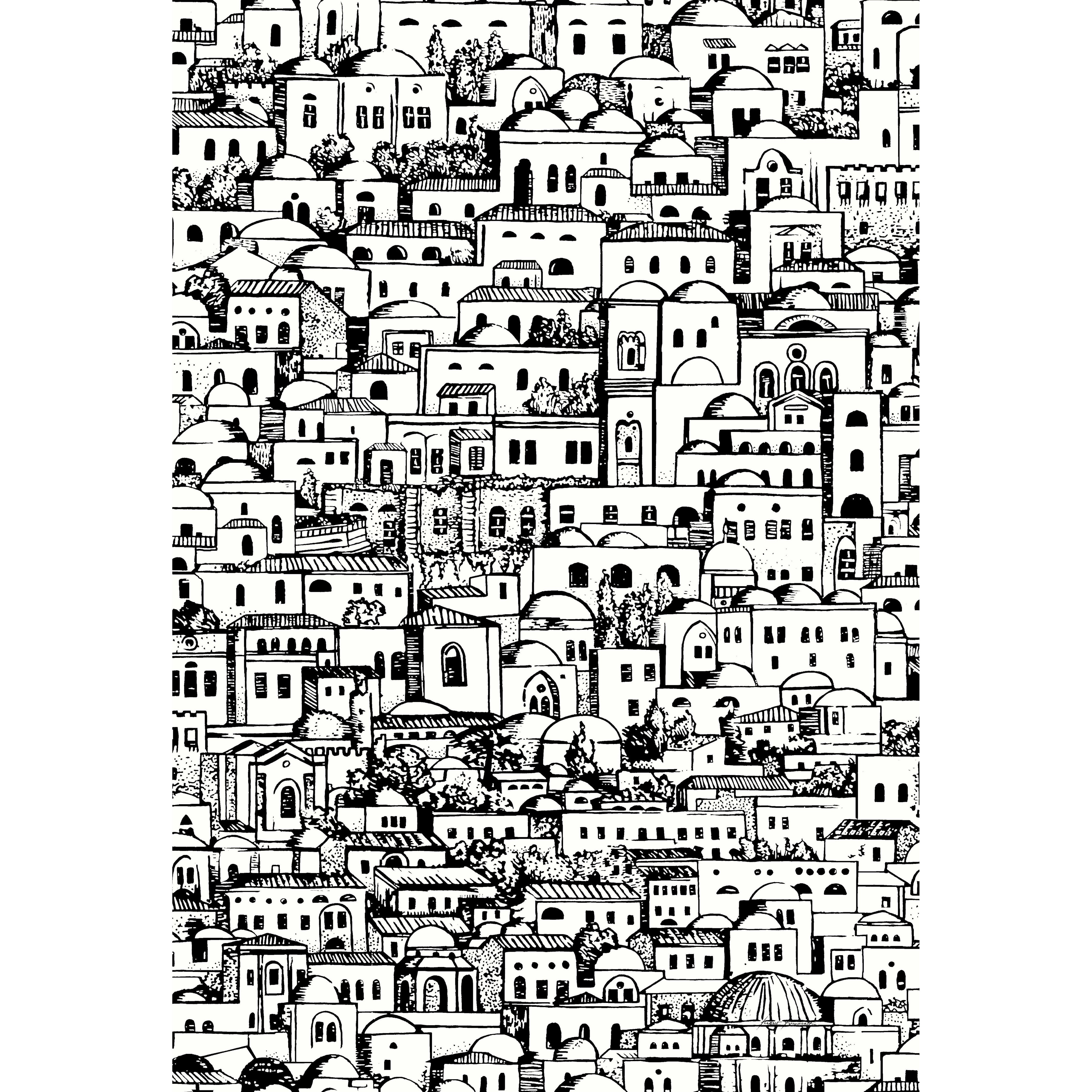 Mediterranea - White/Black - Cole & Son Wallpaper