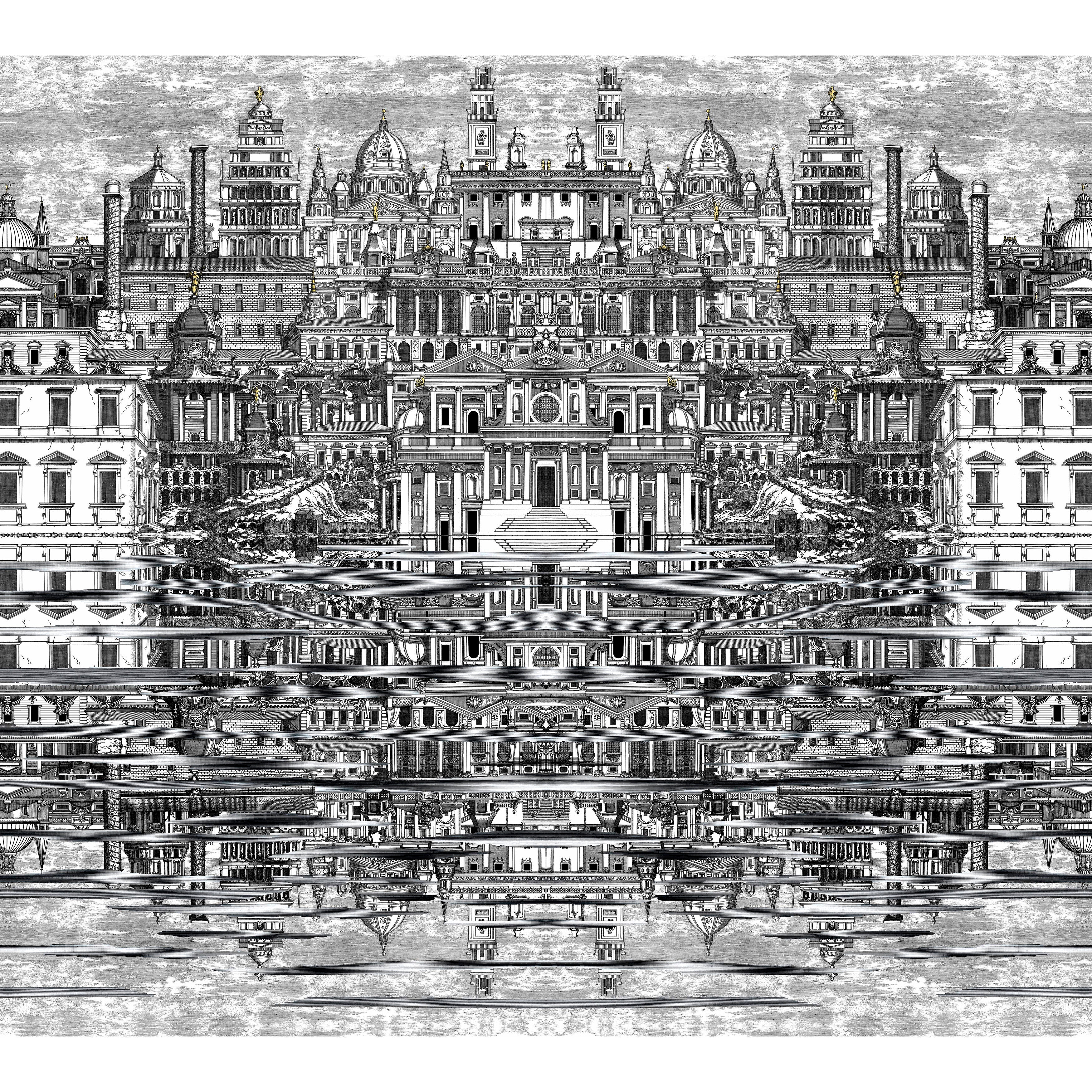 Riflesso - Black/White - Cole & Son Wallpaper