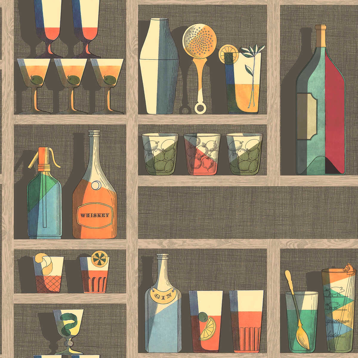 Cocktails - Multi - COLE & SON Papel pintado