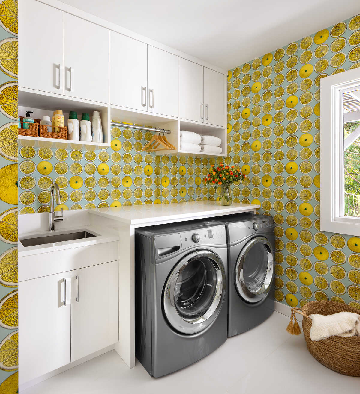 Arance - Lemon/Seafoam - Cole & Son Wallpaper