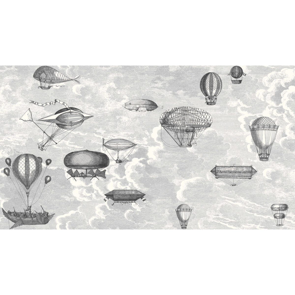 Macchine Volanti - Soot/Snow - Cole & Son Wallpaper