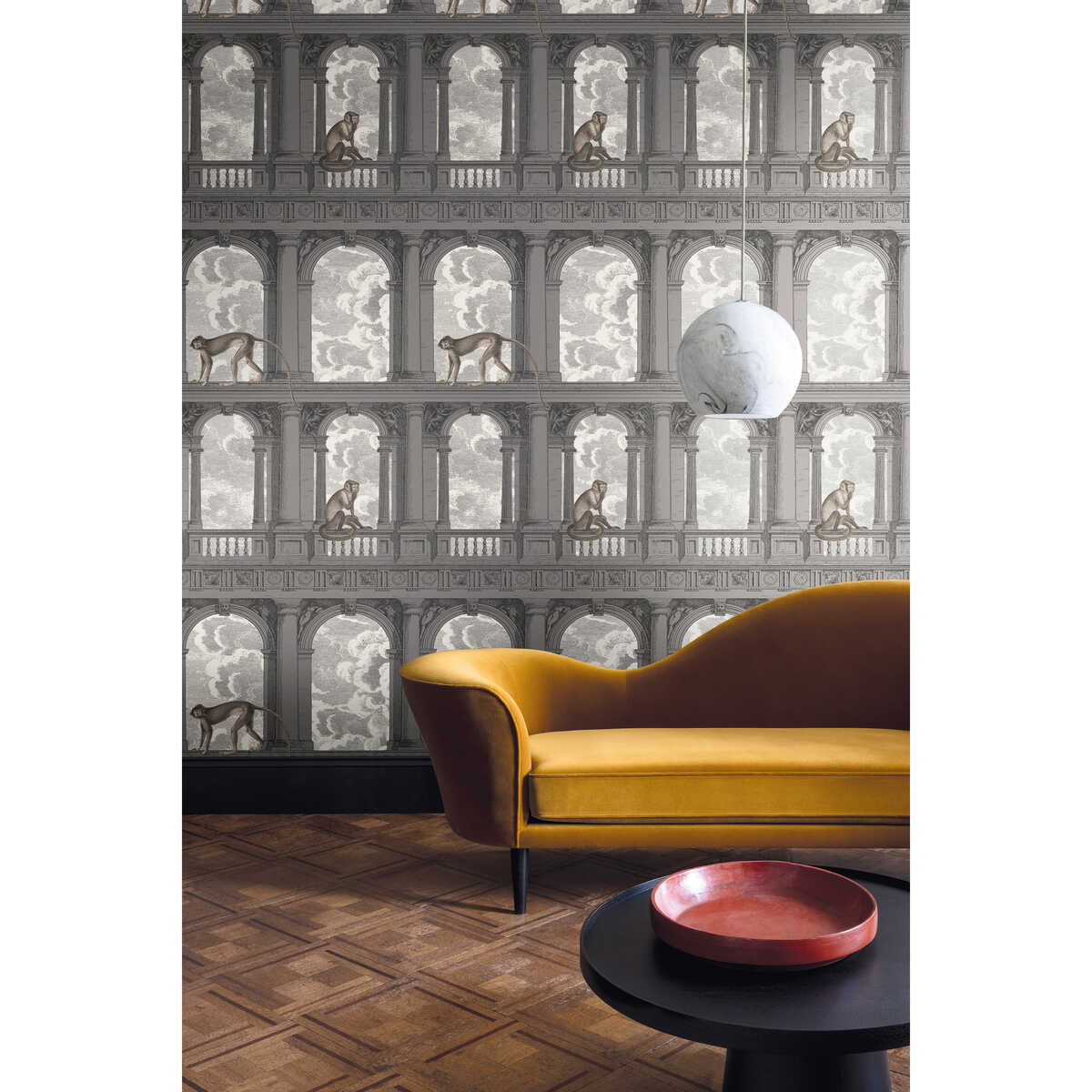 Procuratie Con Vista - Soot & Snow - COLE & SON Wallpaper