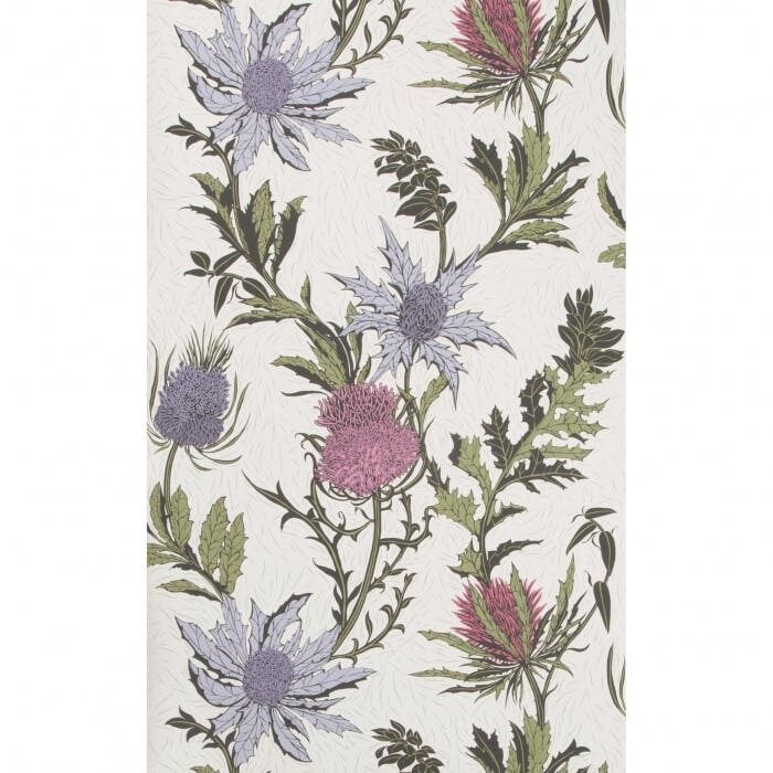 Thistle - Lilac/Cerise/White - Cole & Son Wallpaper