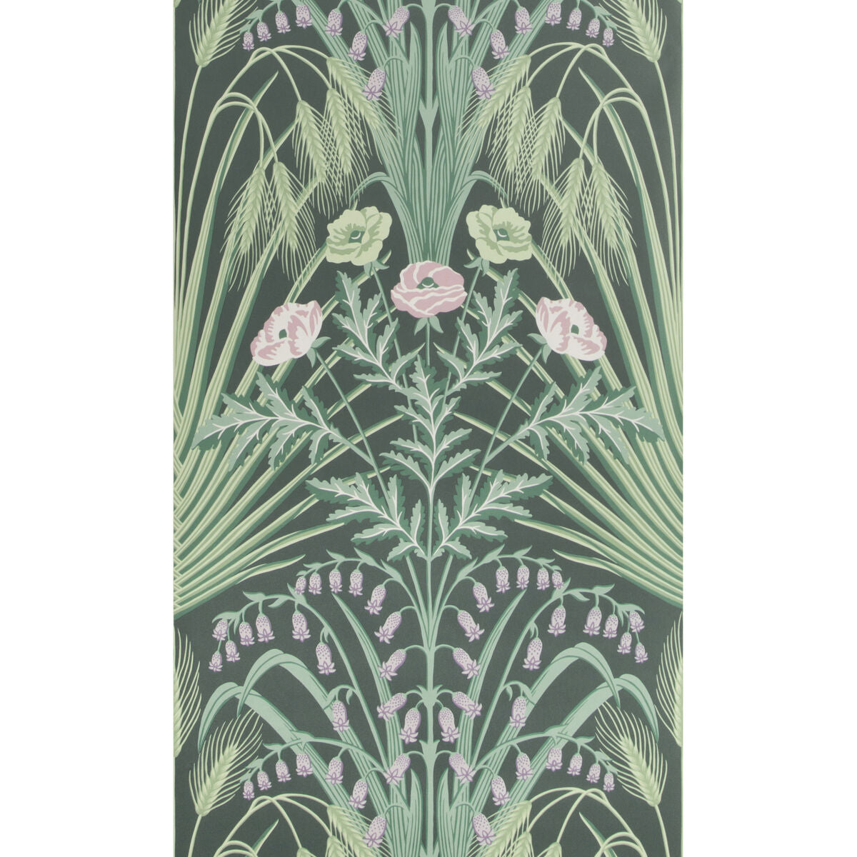 Bluebell - Sage On Charcoal - Cole & Son Wallpaper