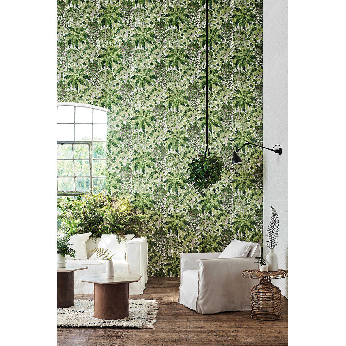 Fern - Leaf Green And Olive - Cole & Son Wallpaper