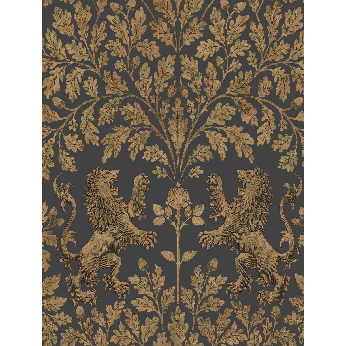 Boscobel Oak - Ant Gold/Blk - Cole & Son Wallpaper