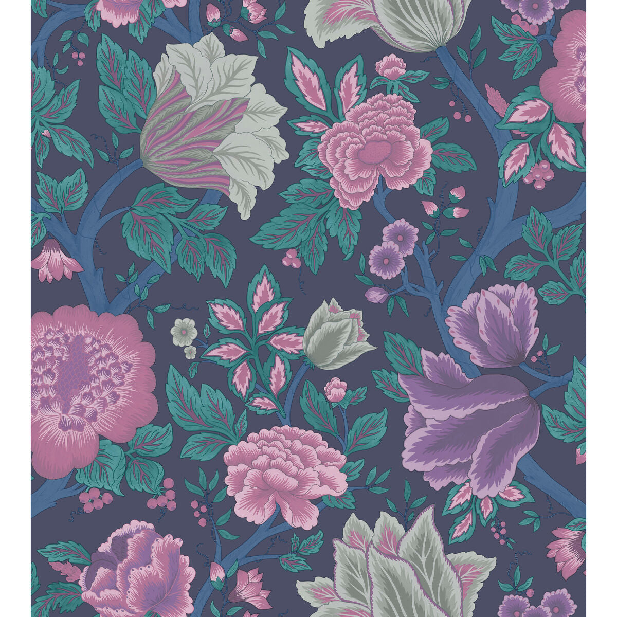 Midsummer Bloom - Mulb/Teal - Cole & Son Wallpaper