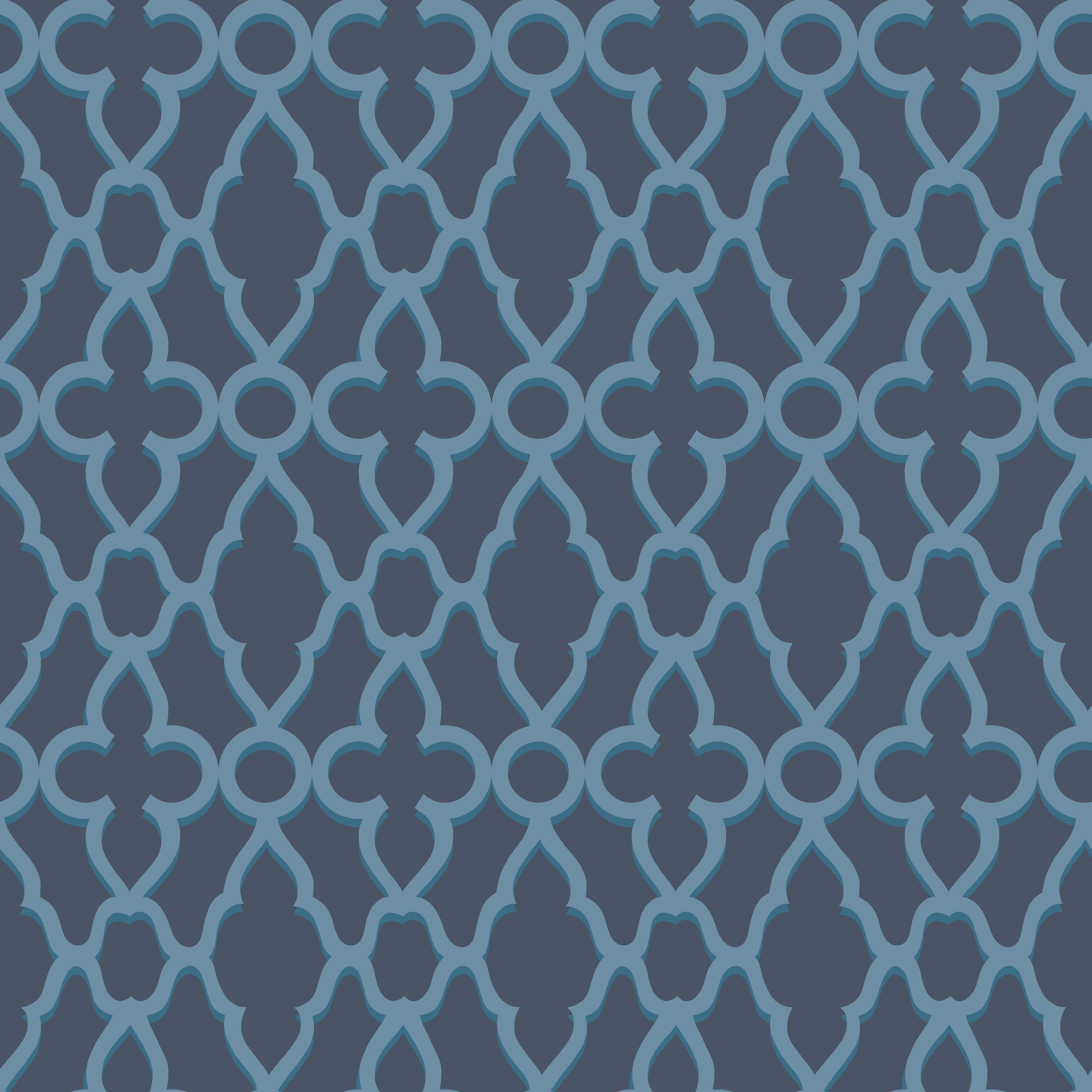 Treillage - Cerulean/Midnig - Cole & Son Wallpaper