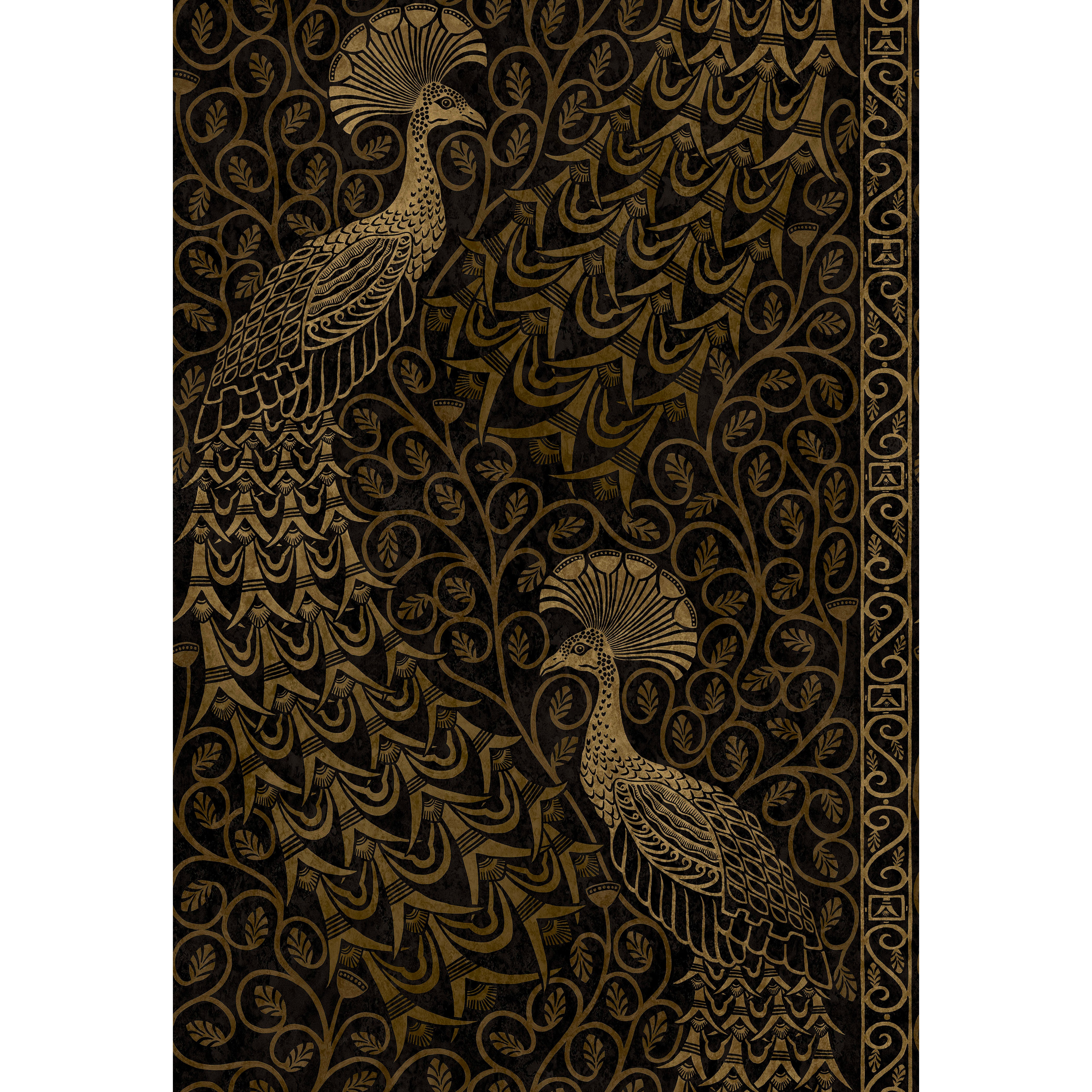Pavo Parade - M Gold/Soot - Cole & Son Wallpaper