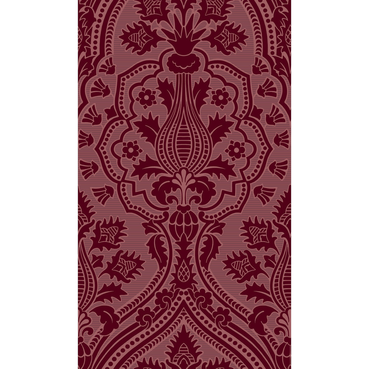 Pugin Palace Flock - Claret - Cole & Son Wallpaper