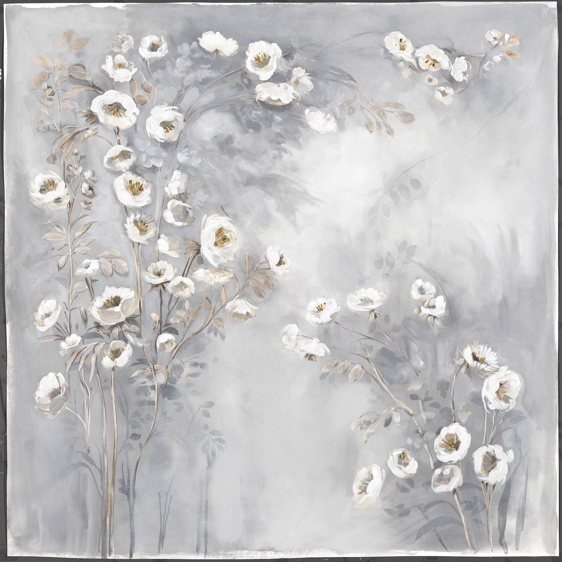 Monique Lhuillier Floral Peel and Stick Mural - Purple - York Wallcoverings - 1164599