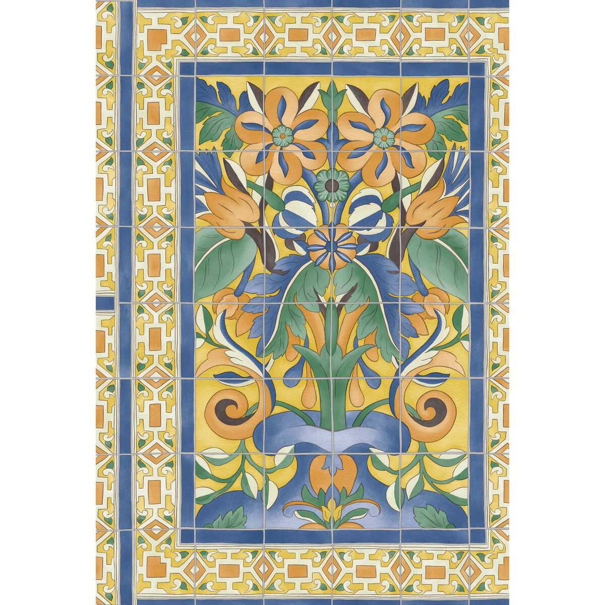 Triana - Marigold & Hyacinth/Canary Yellow - COLE & SON Wallpaper