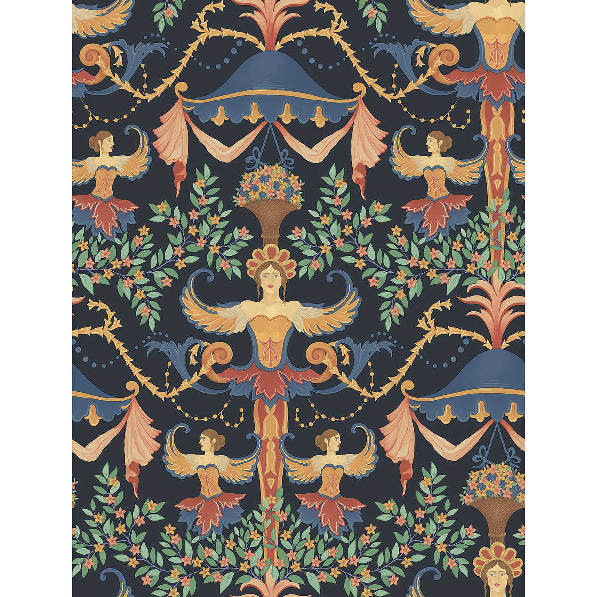 Chamber Angels - Denim - COLE & SON Papel pintado