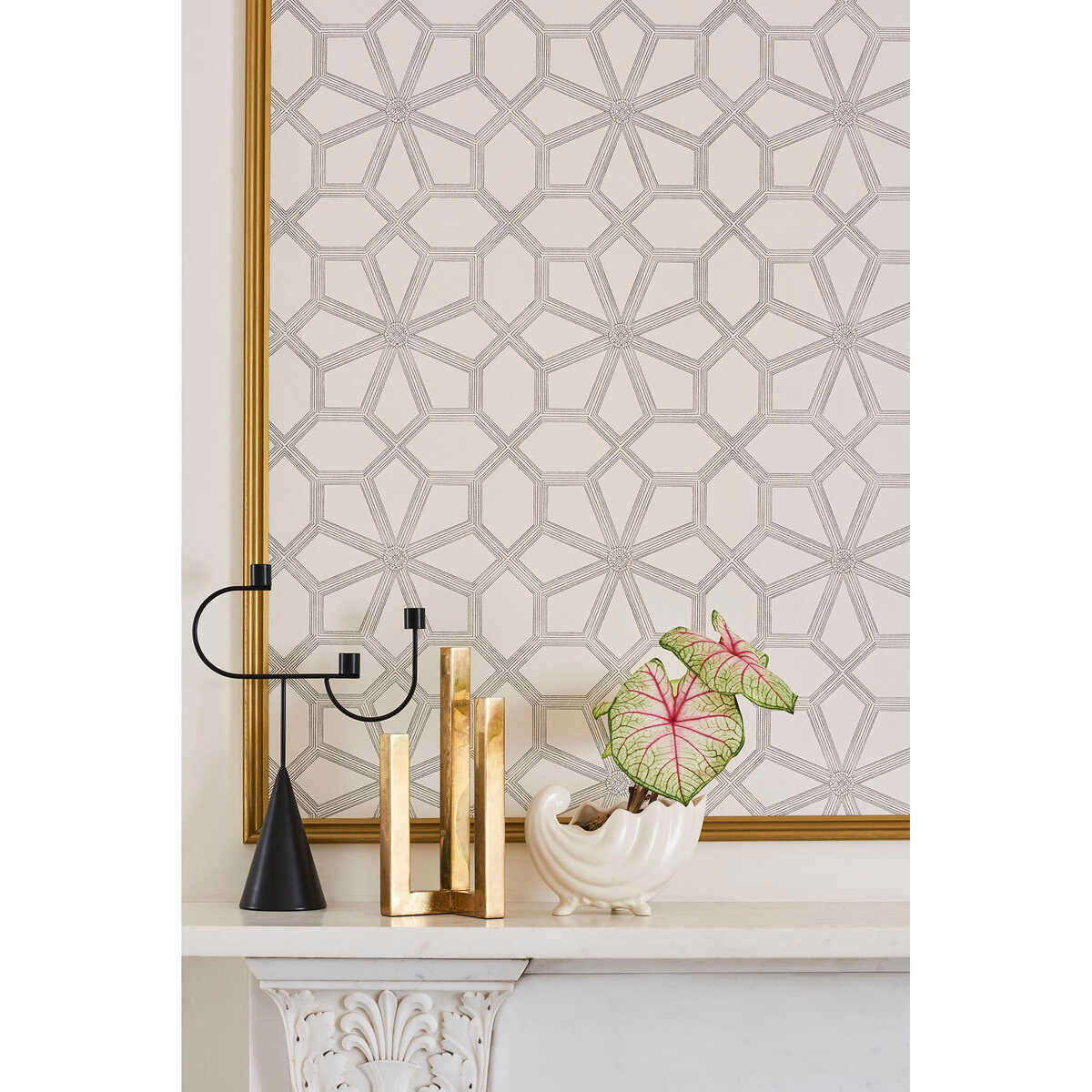 Wolsey Stars - Soot On Snow - COLE & SON Wallpaper