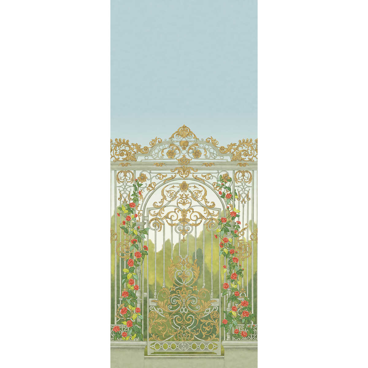 Tijou Gate - Spring Green - COLE & SON Wallpaper