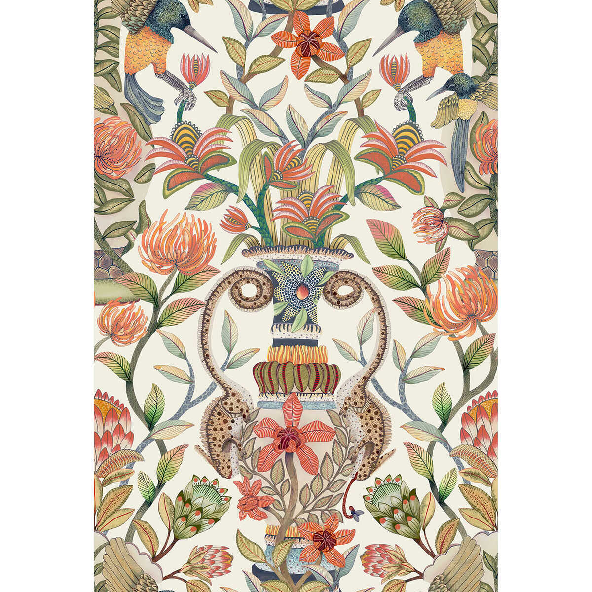 Protea Garden - Ogrn&Tngrn/Wht - COLE & SON Wallpaper