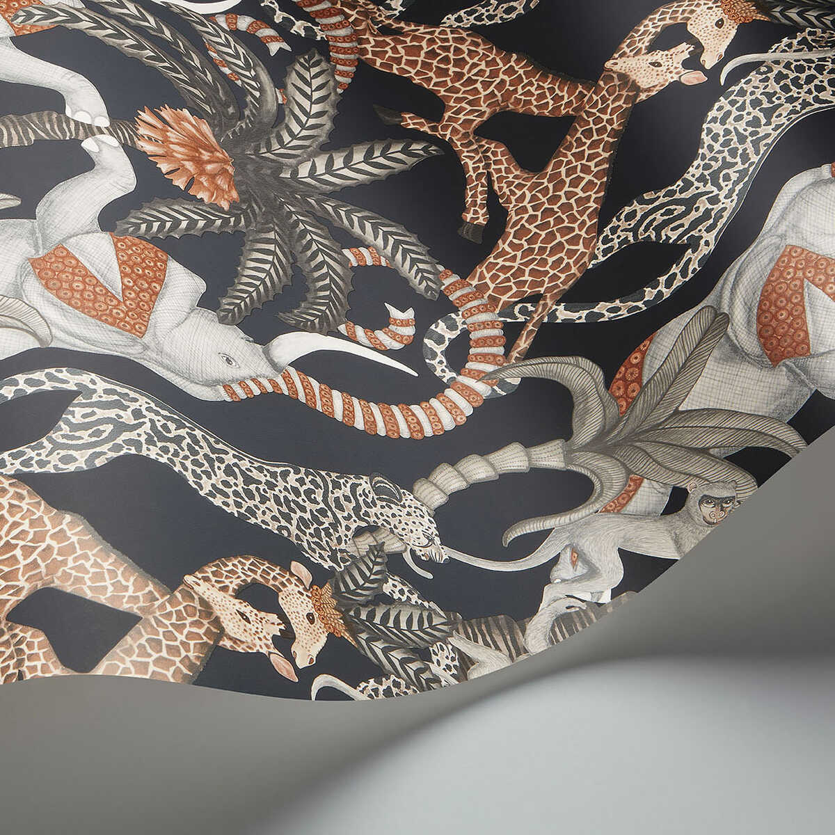 Safari Totem - Gngr&Tp/Chrcl - COLE & SON Wallpaper