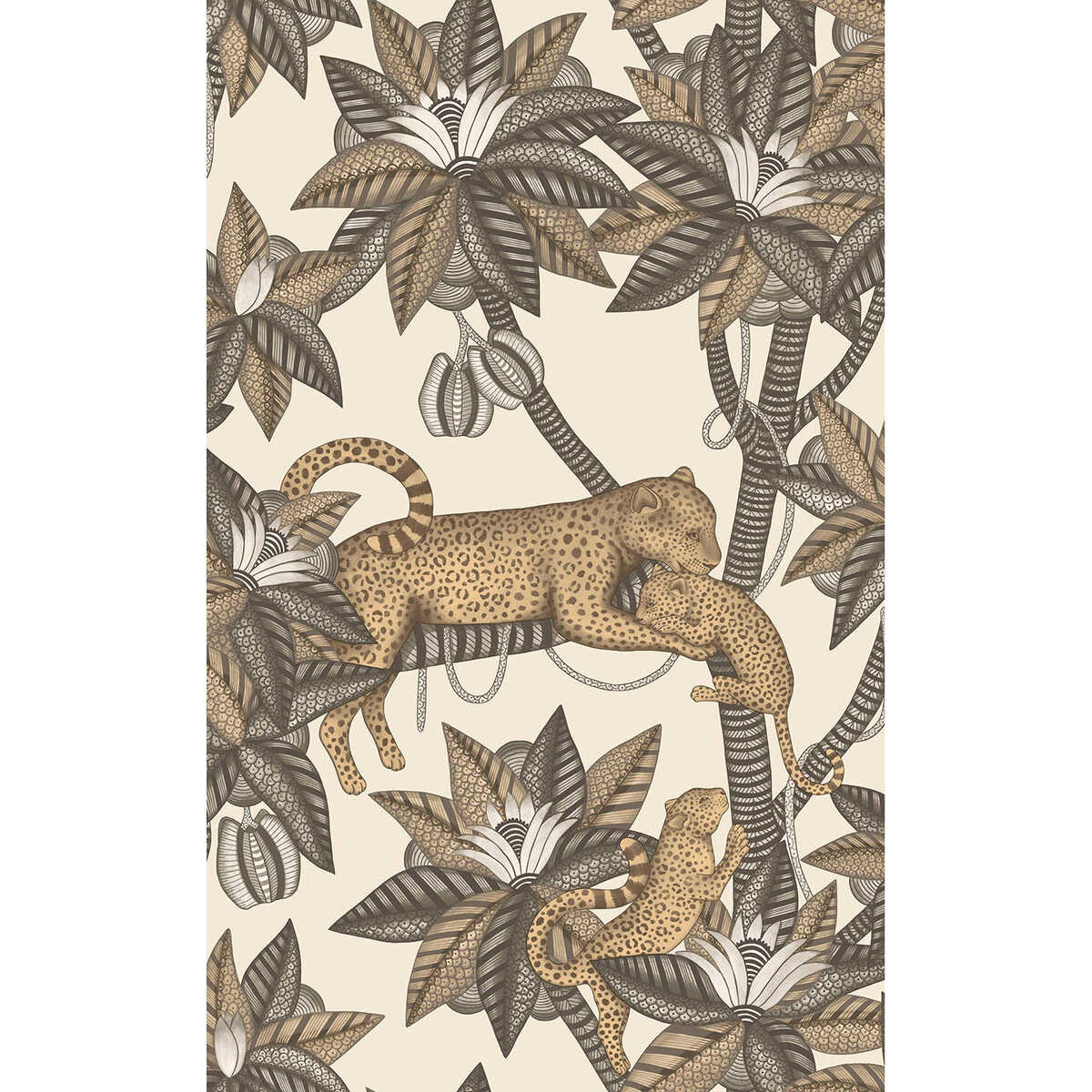 Satara - Soot&Metgld/Linen - COLE & SON Wallpaper