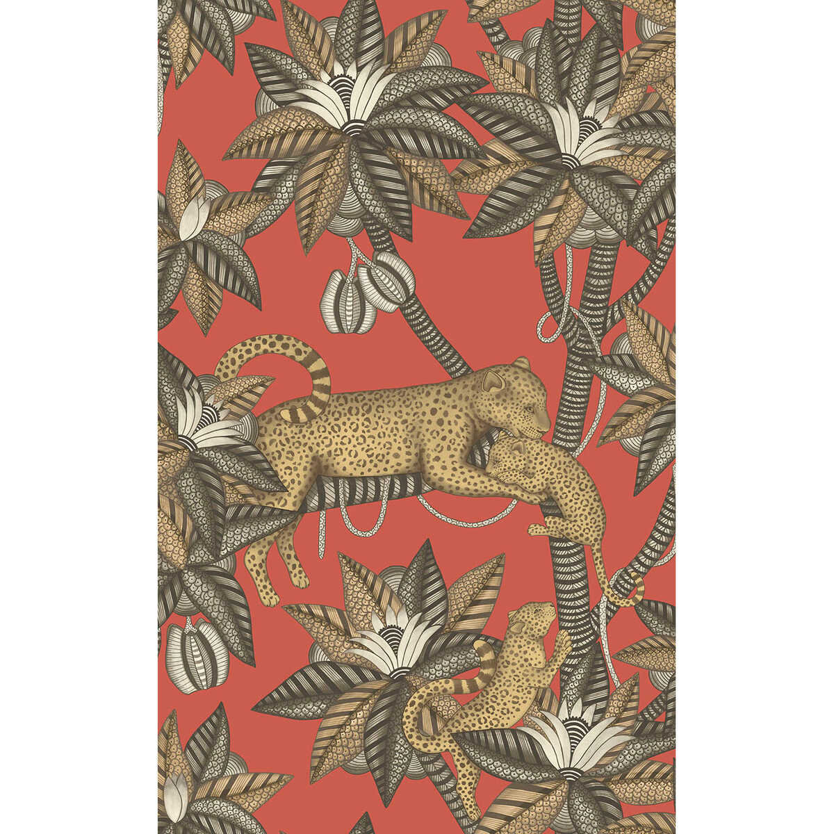 Satara - Soot&Metgld/Rouge - COLE & SON Wallpaper