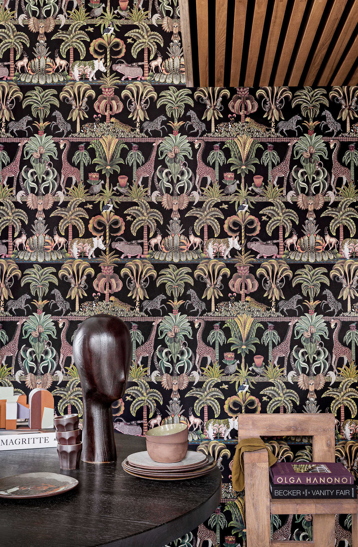 Afrika Kingdom - Olvgrn&Spgrn/Bck - COLE & SON Wallpaper