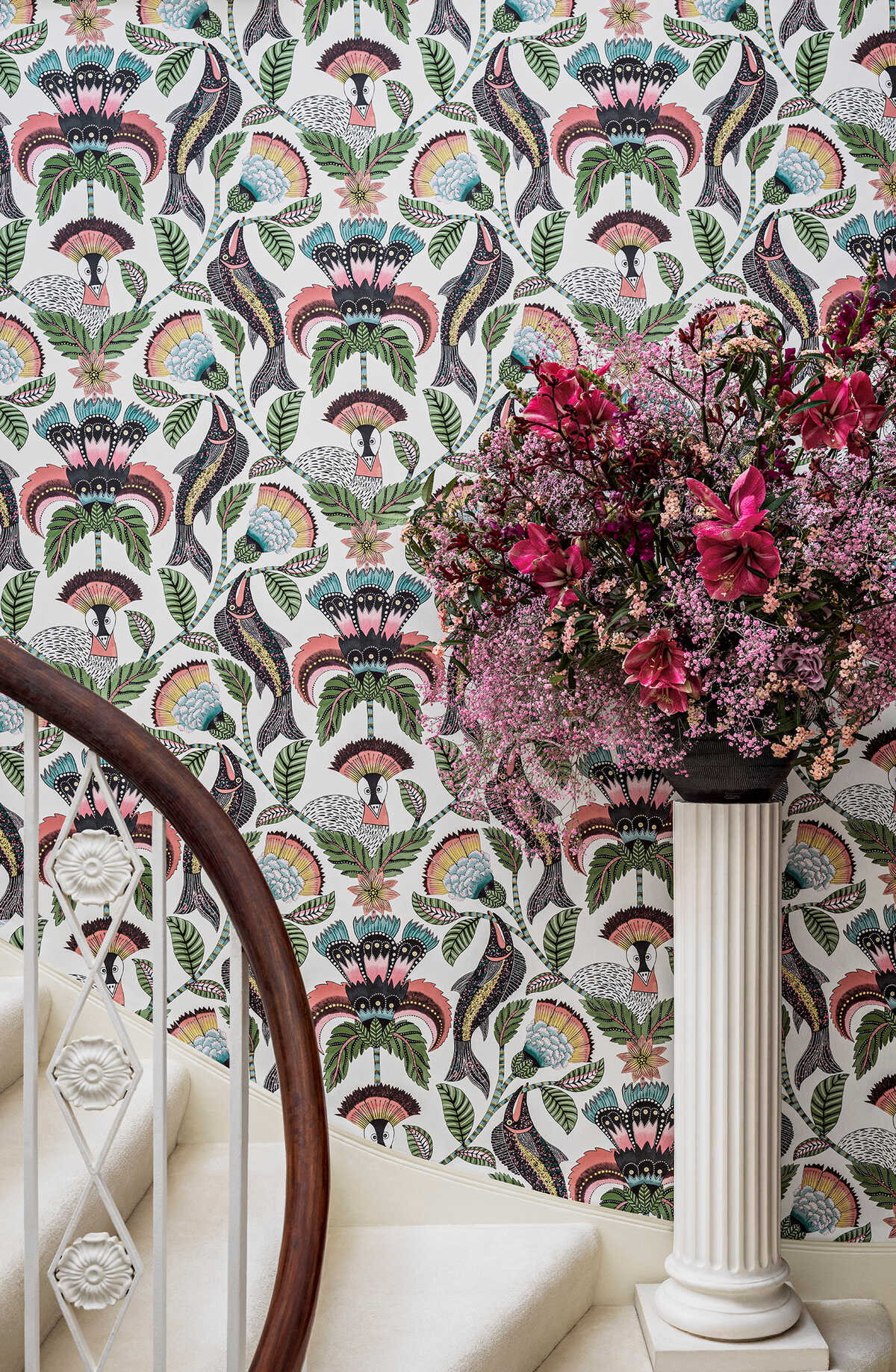 Nene - Coral Parchment - COLE & SON Wallpaper