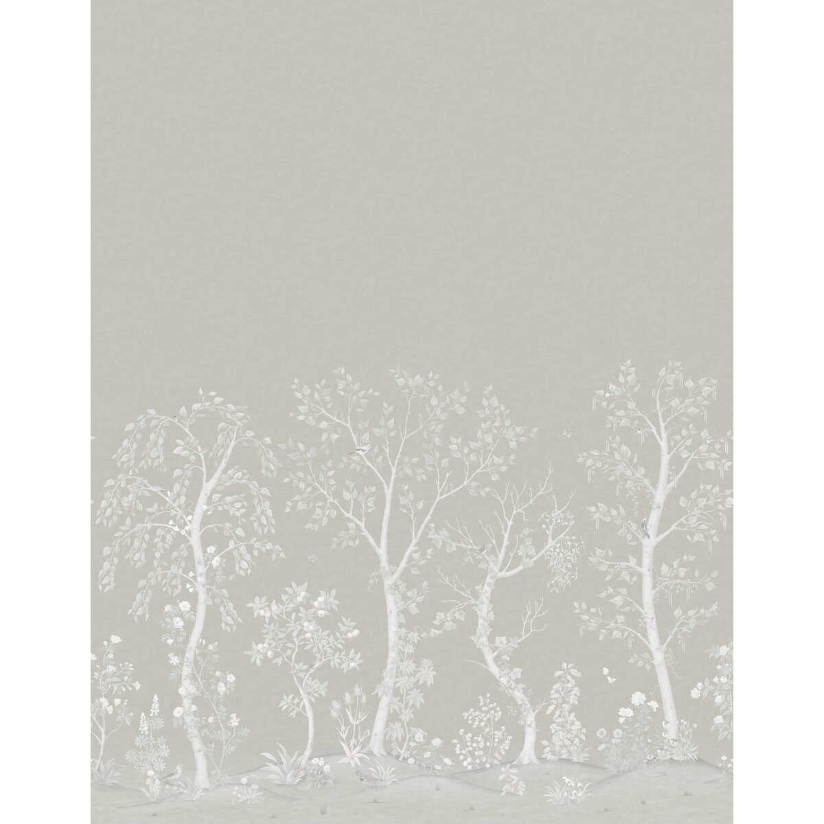 Seasonal Woods Silk - Platinum - COLE & SON Wallpaper