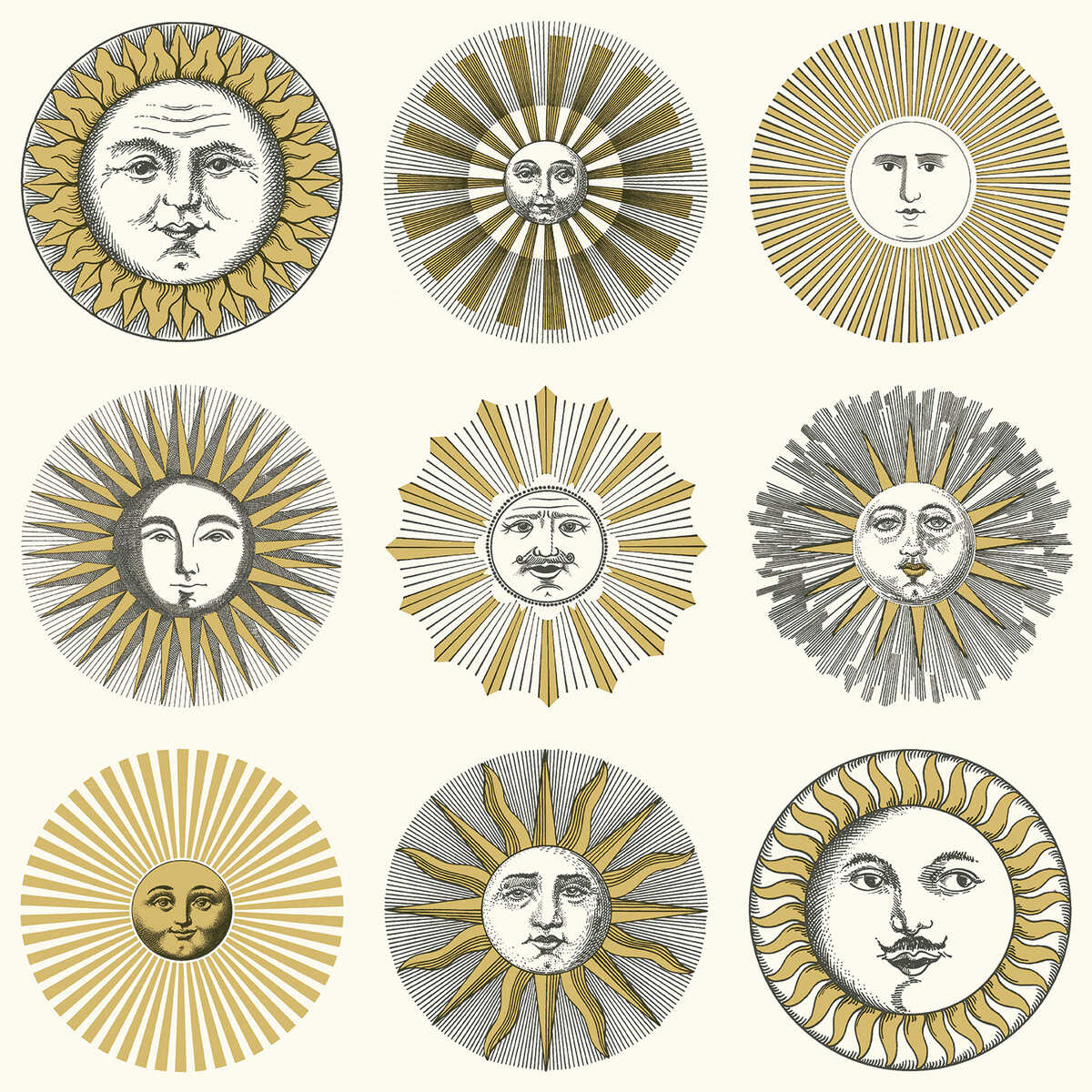 Soli - Cream & Gold - COLE & SON Wallpaper