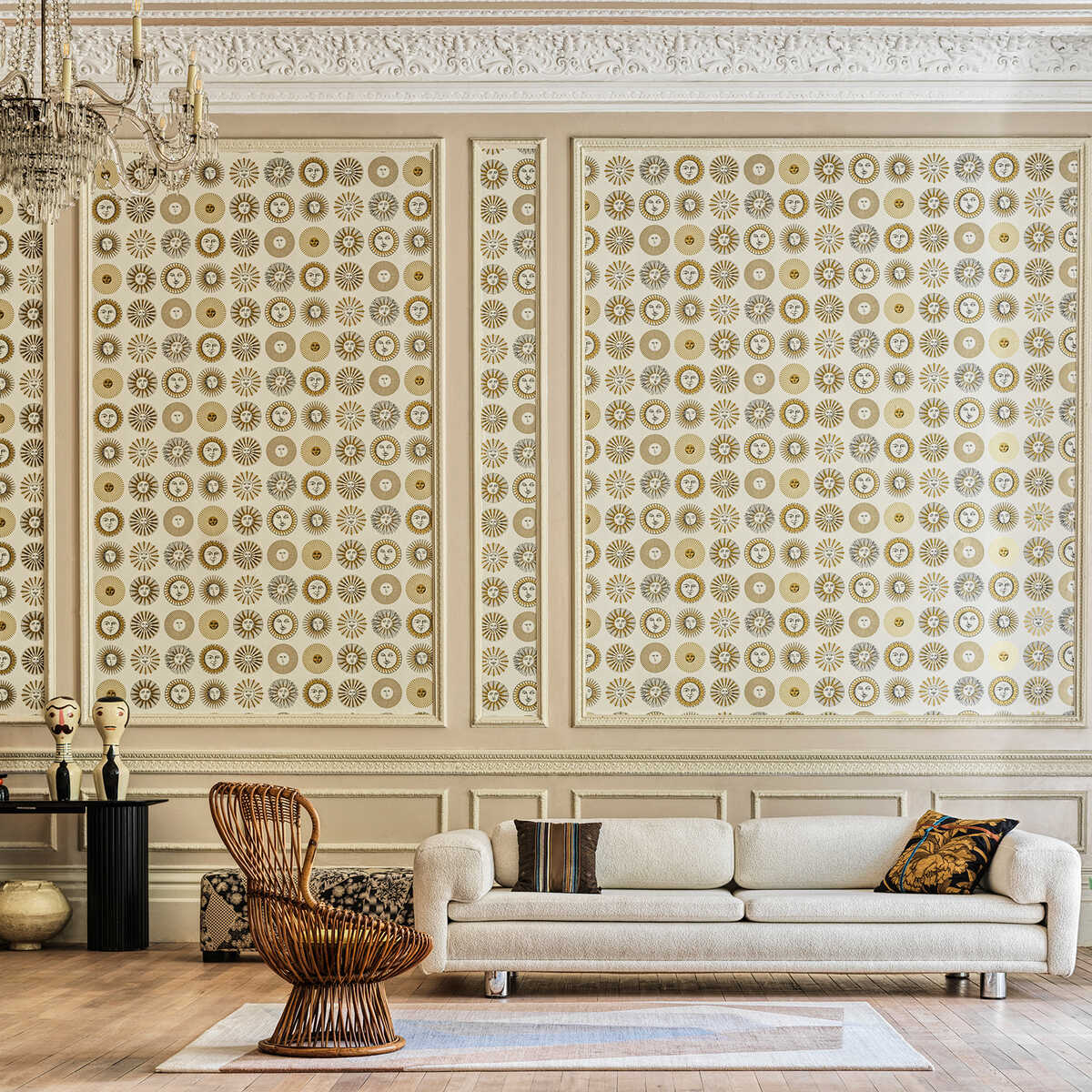 Soli - Cream & Gold - COLE & SON Wallpaper