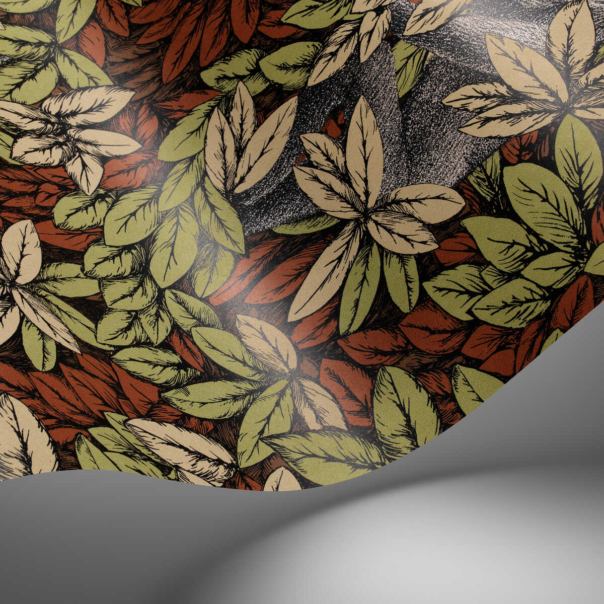 Foglie E Scimmie - Orange - COLE & SON Wallpaper