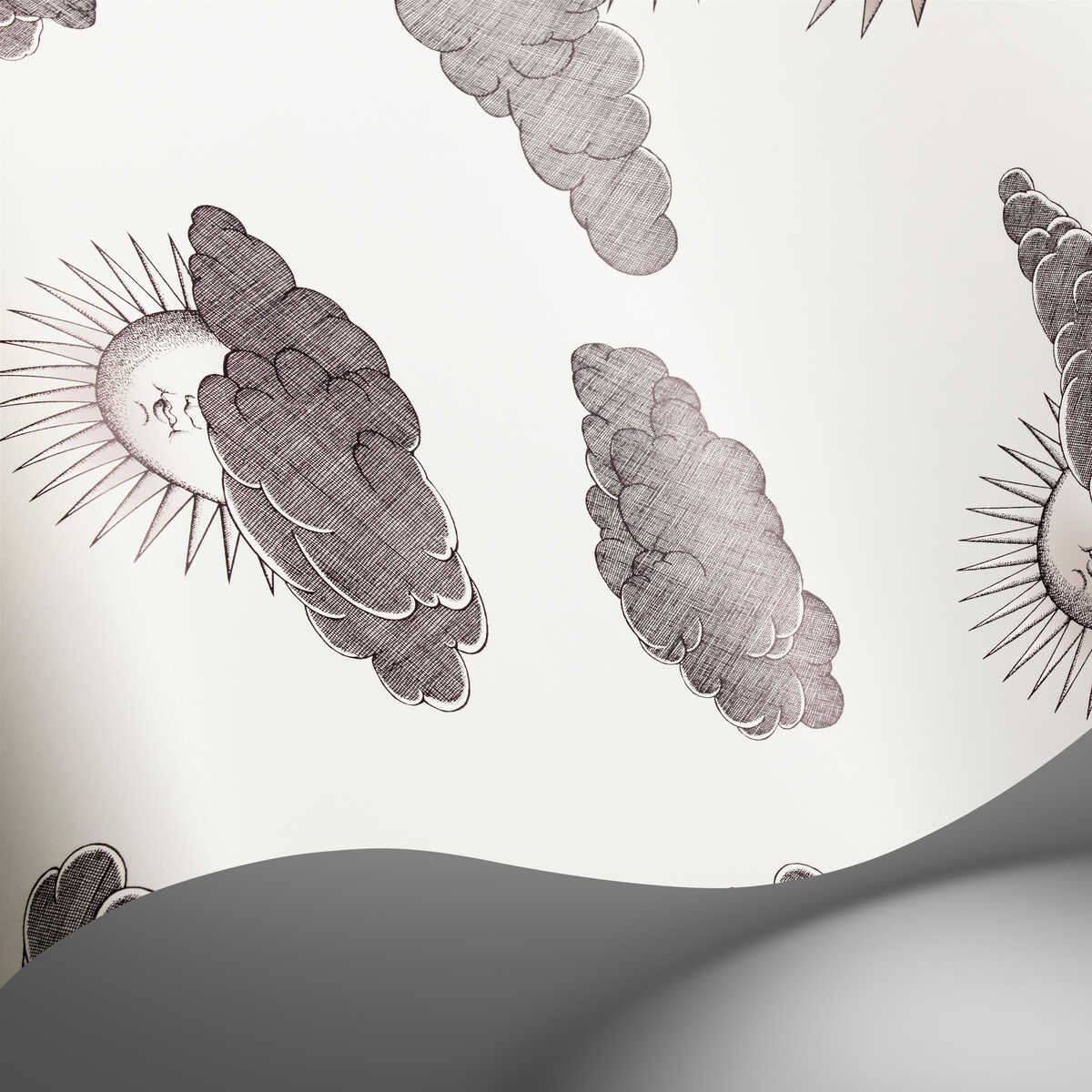 Soli E Nuvole - Black White - COLE & SON Wallpaper
