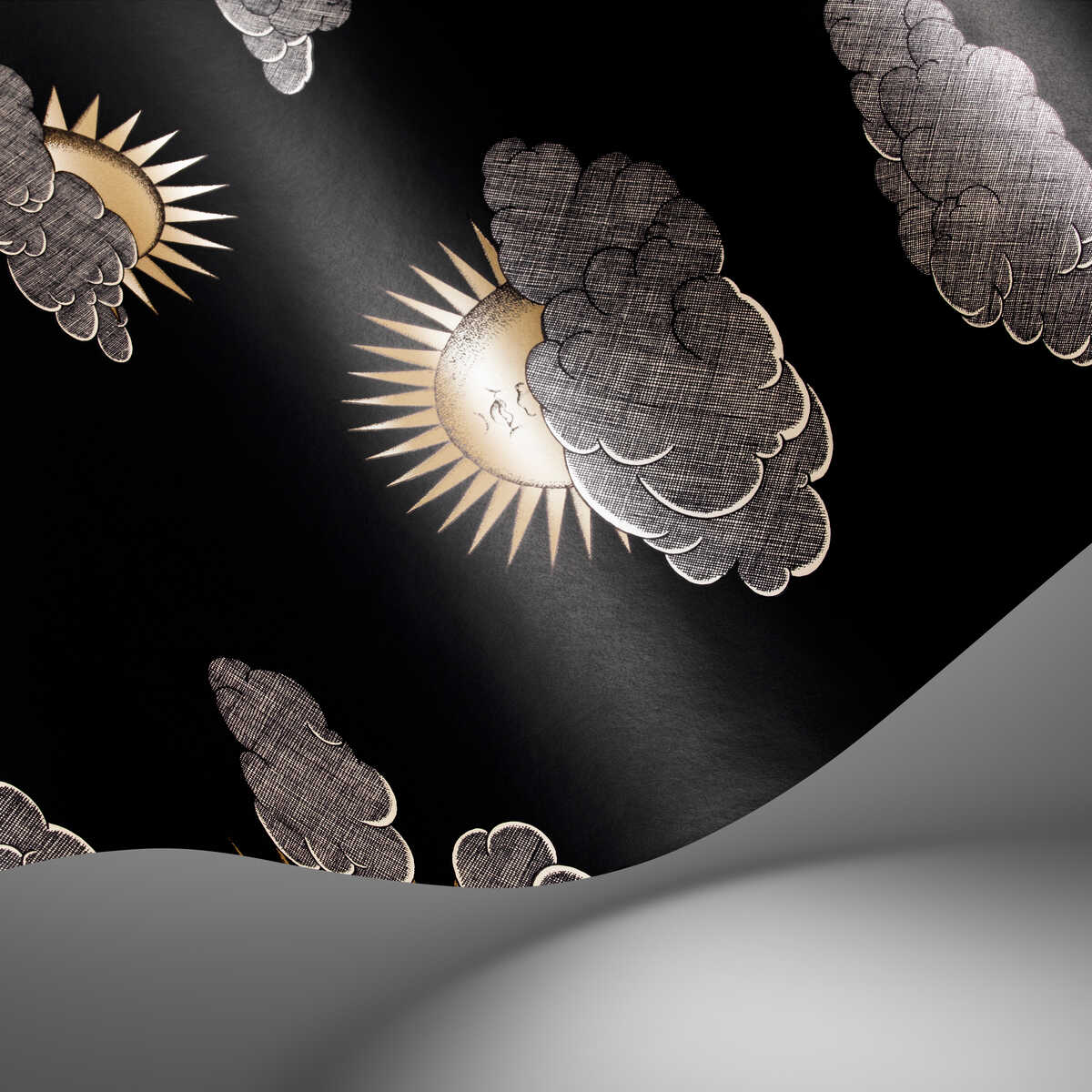 Soli E Nuvole - Gold Silver - COLE & SON Papel pintado